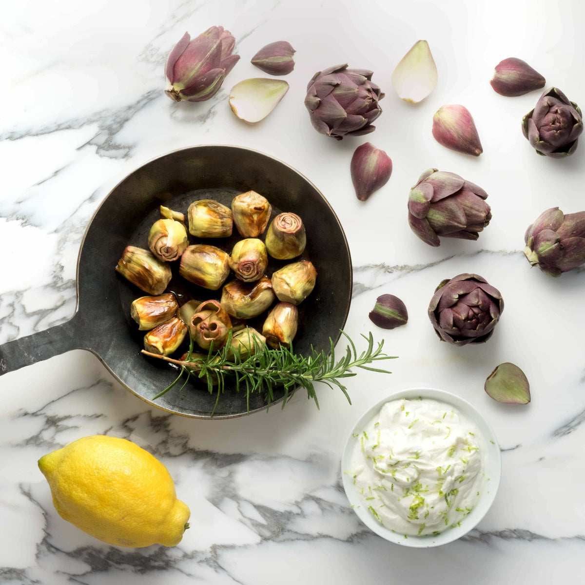 Artischocken mit Zitronen-Ricotta