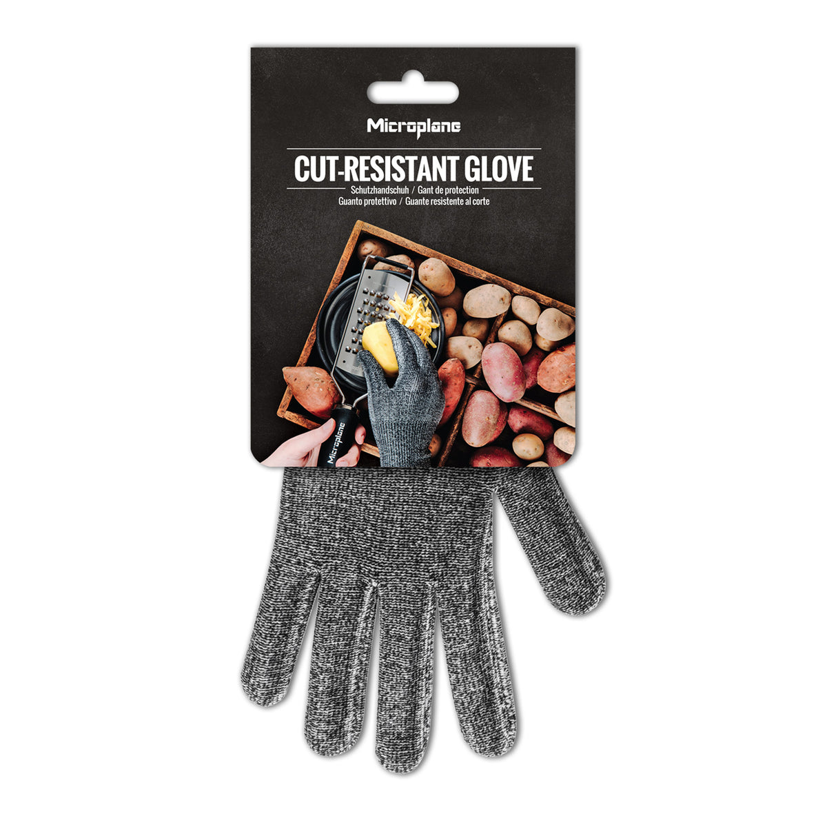 Microplane Schnitthandschuh One Size in der Verpackung