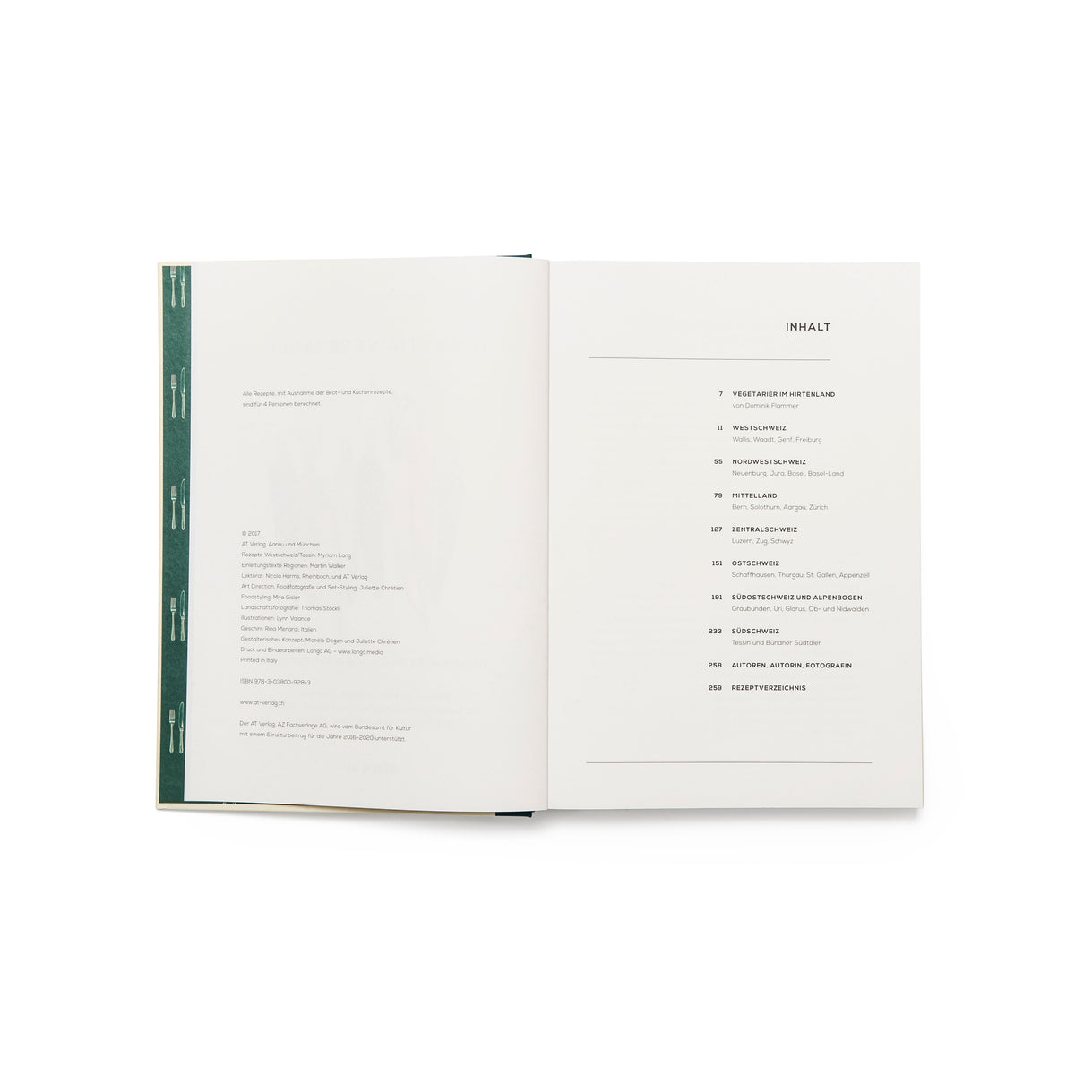 Helvetia Vegetaria Ansicht des Inhaltsverzeichnisses Seite 3 und 4