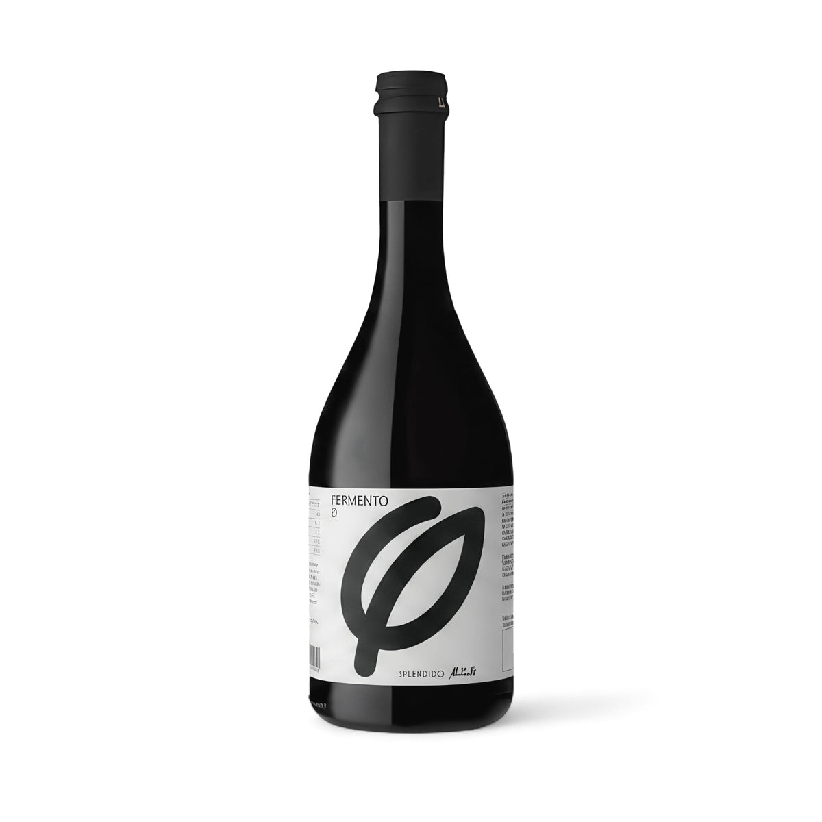 Splendido Fermento alkoholfreier Wildkräuter-Aperitif in schwarzer Flasche mit weissem Etikett