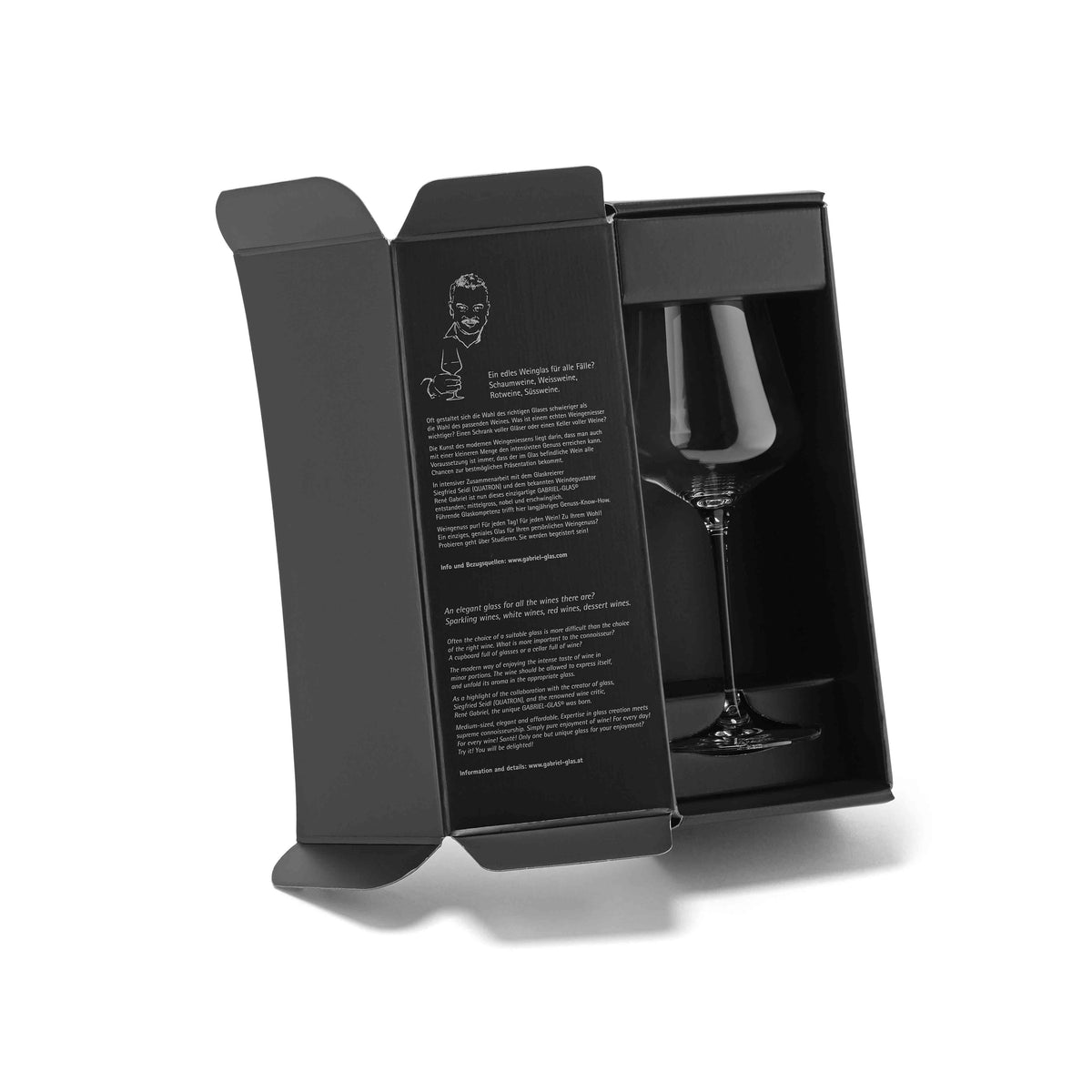 mood: Geschenkkarton des Gabriel Glas StandArt 1 Stück offen