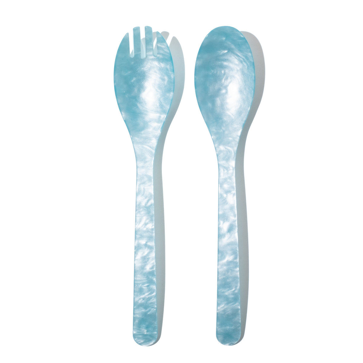 Heim und Soehne Salatbesteck aus Acryglas in Aqua