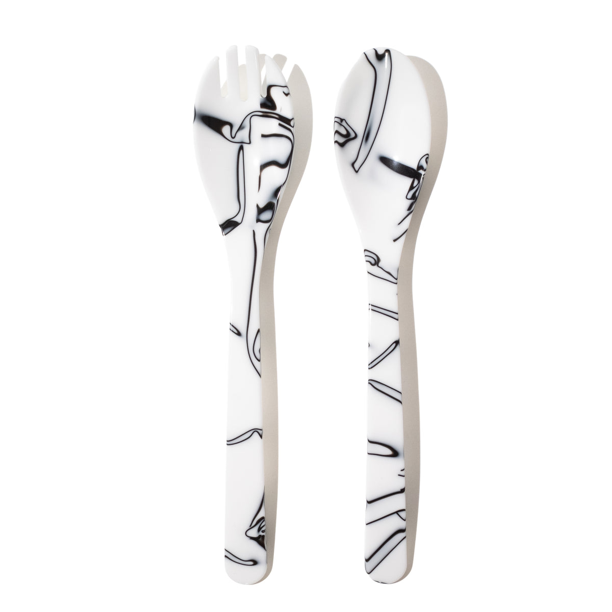 Heim und Soehne Salatbesteck aus Acryglas in Zebra